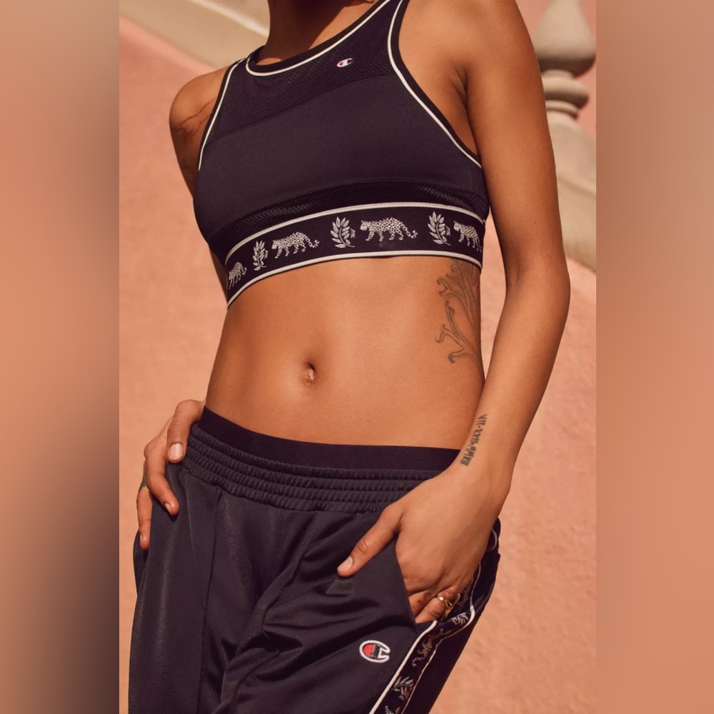 Champion + HVN for Urban Outfitters Leopard Bra Top in size small